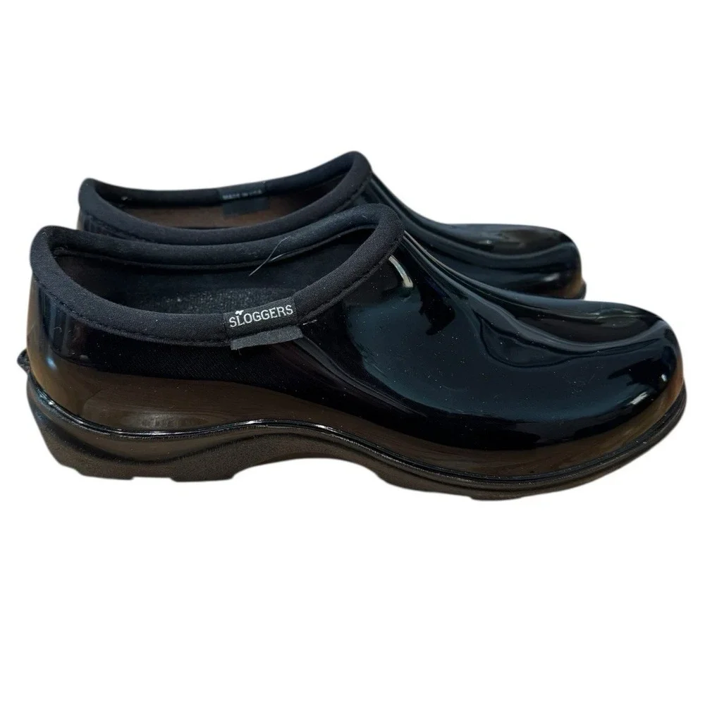 Sloggers Shoes Womens 9 Black Waterproof Slip-on Rain Garden Snow Comfort